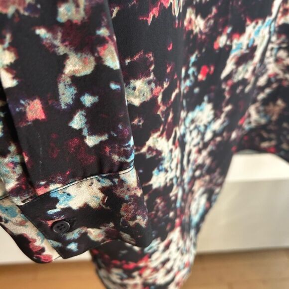 Walter Baker Black Floral Long Sleeve Dress L - Picture 15 of 16